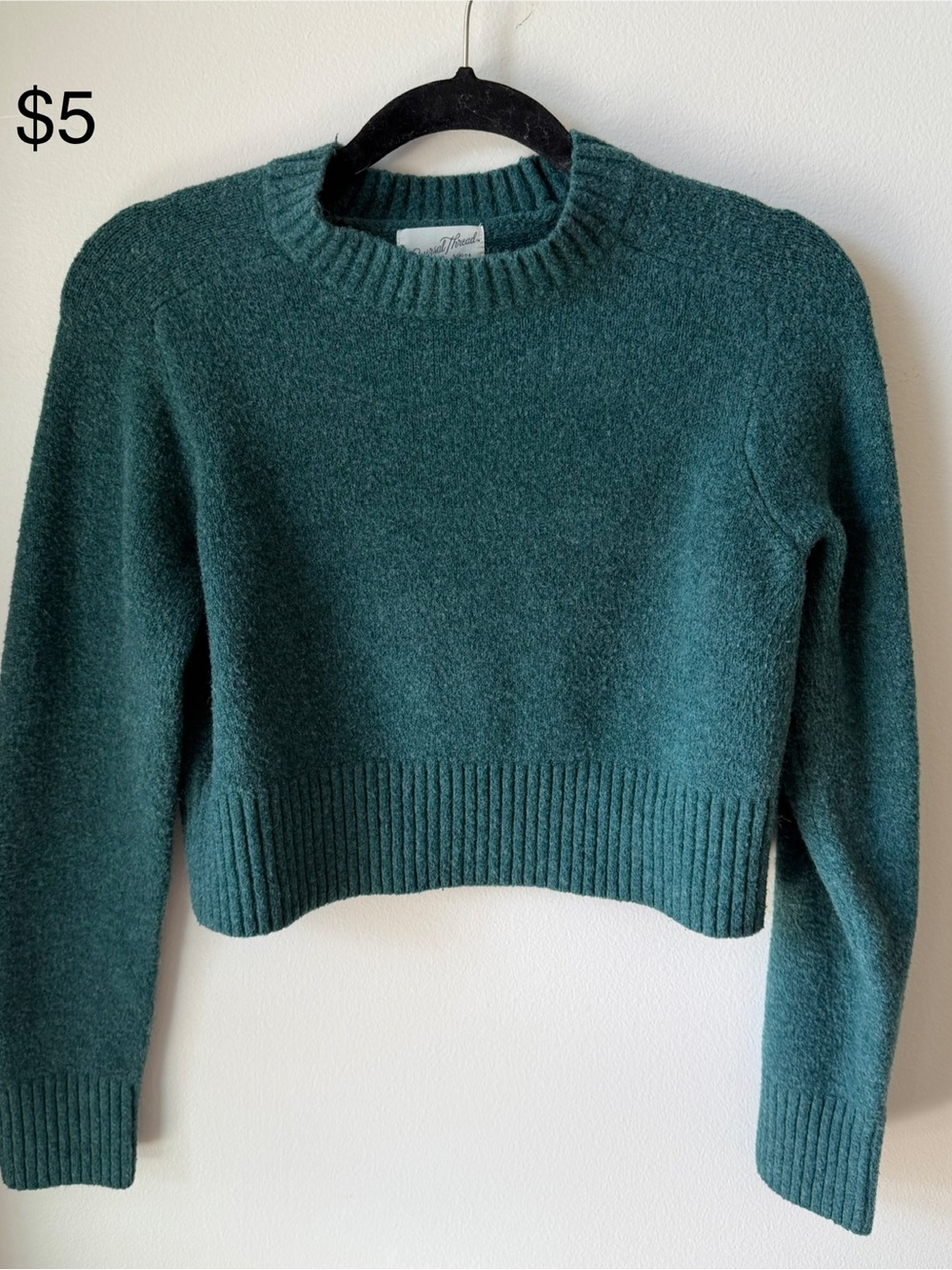 Cozy Teal Crewneck Sweater - Women